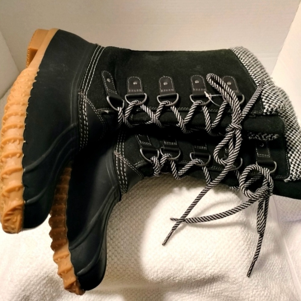 Espirit Bristol-EP Women’s Black Duck Boots Sz 10M fit like Sz 9 or 9.5 Mid Calf